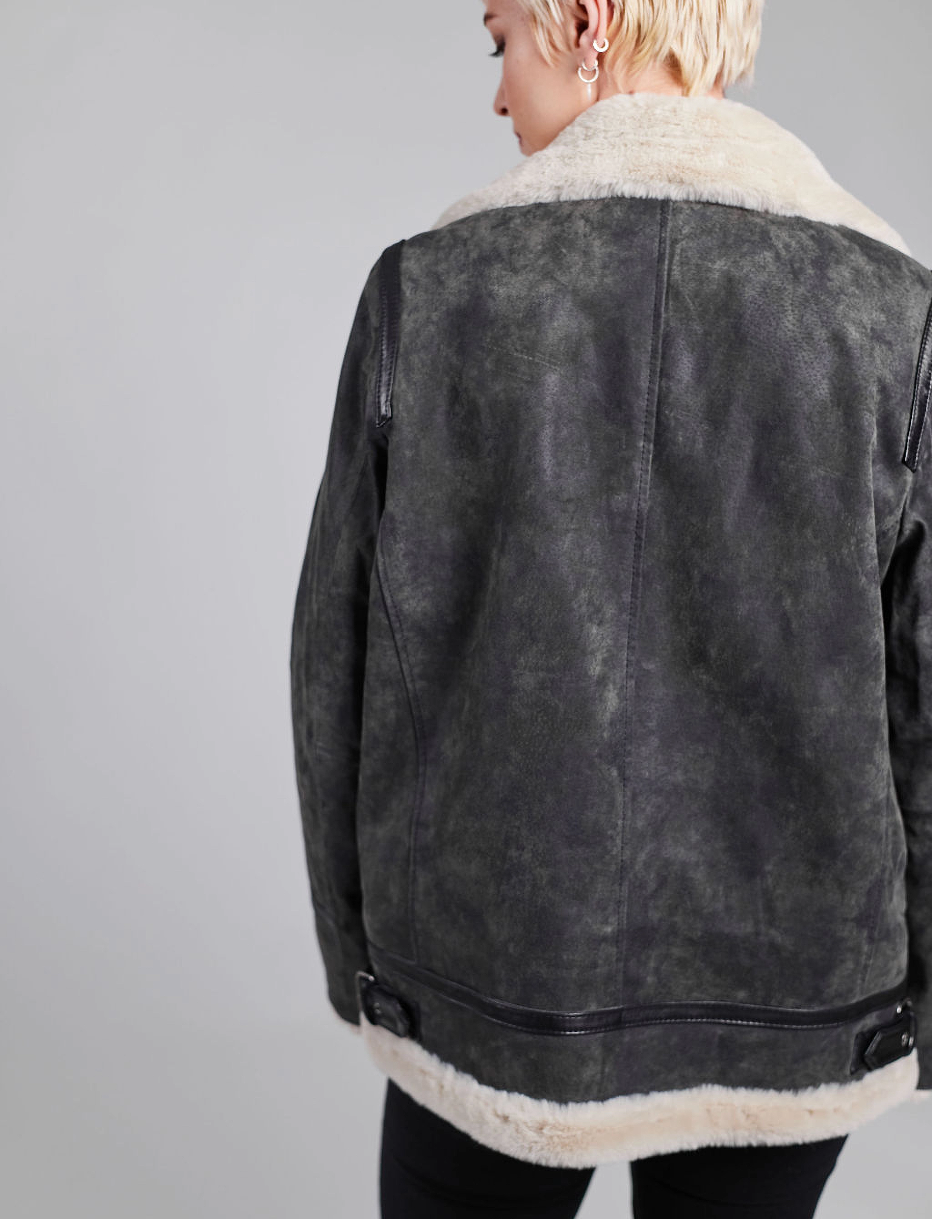 Jofama - Lydia Shearling Jacket - Üleriided - graphite - 4