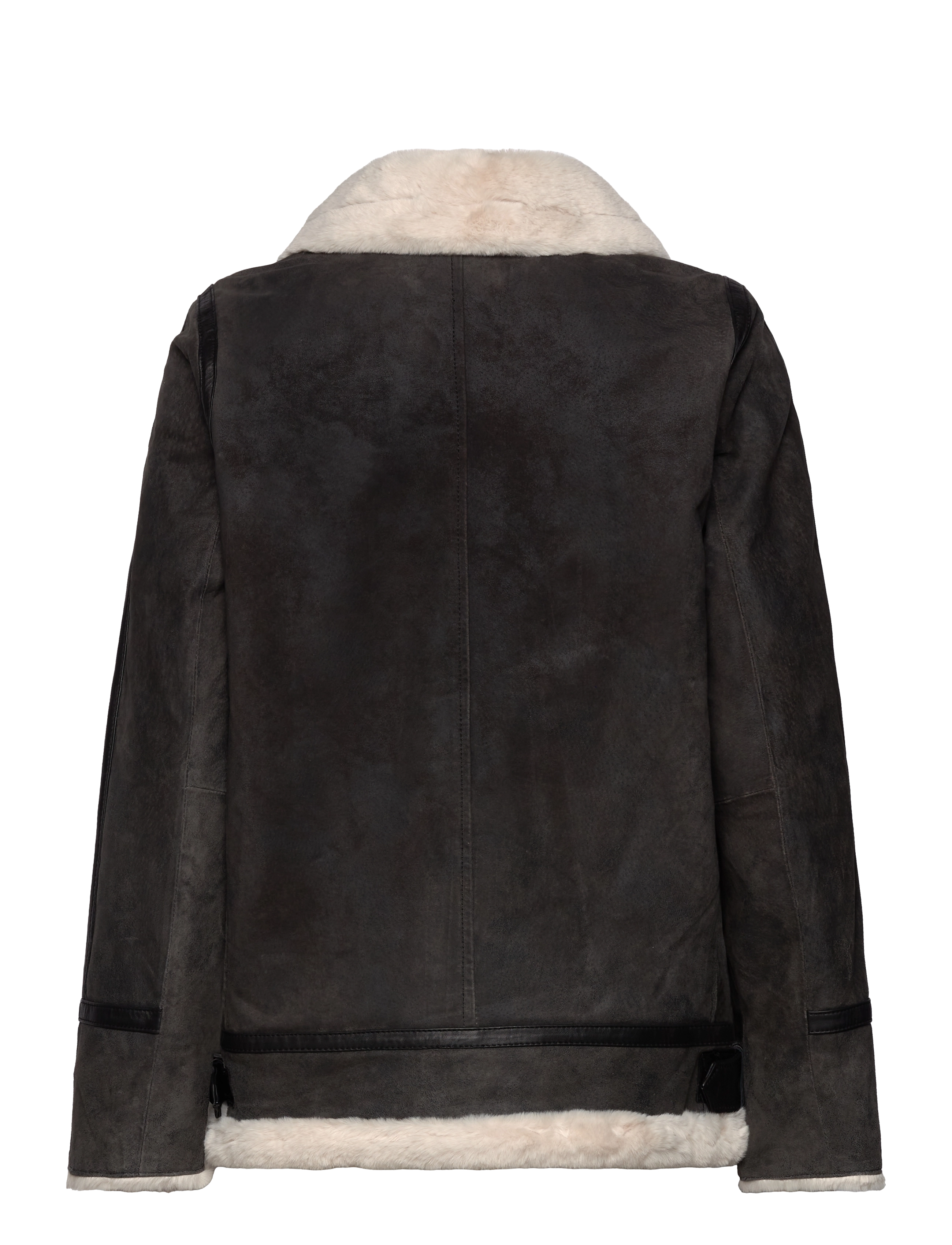 Jofama - Lydia Shearling Jacket - kurtki skórzane - graphite - 3