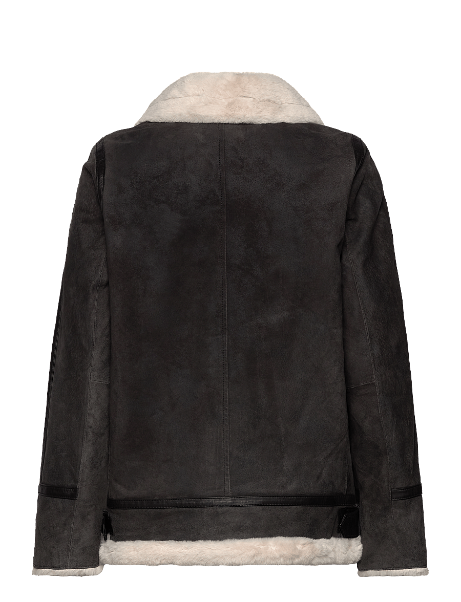 Jofama - Lydia Shearling Jacket - frühlingsjacken - graphite - 3
