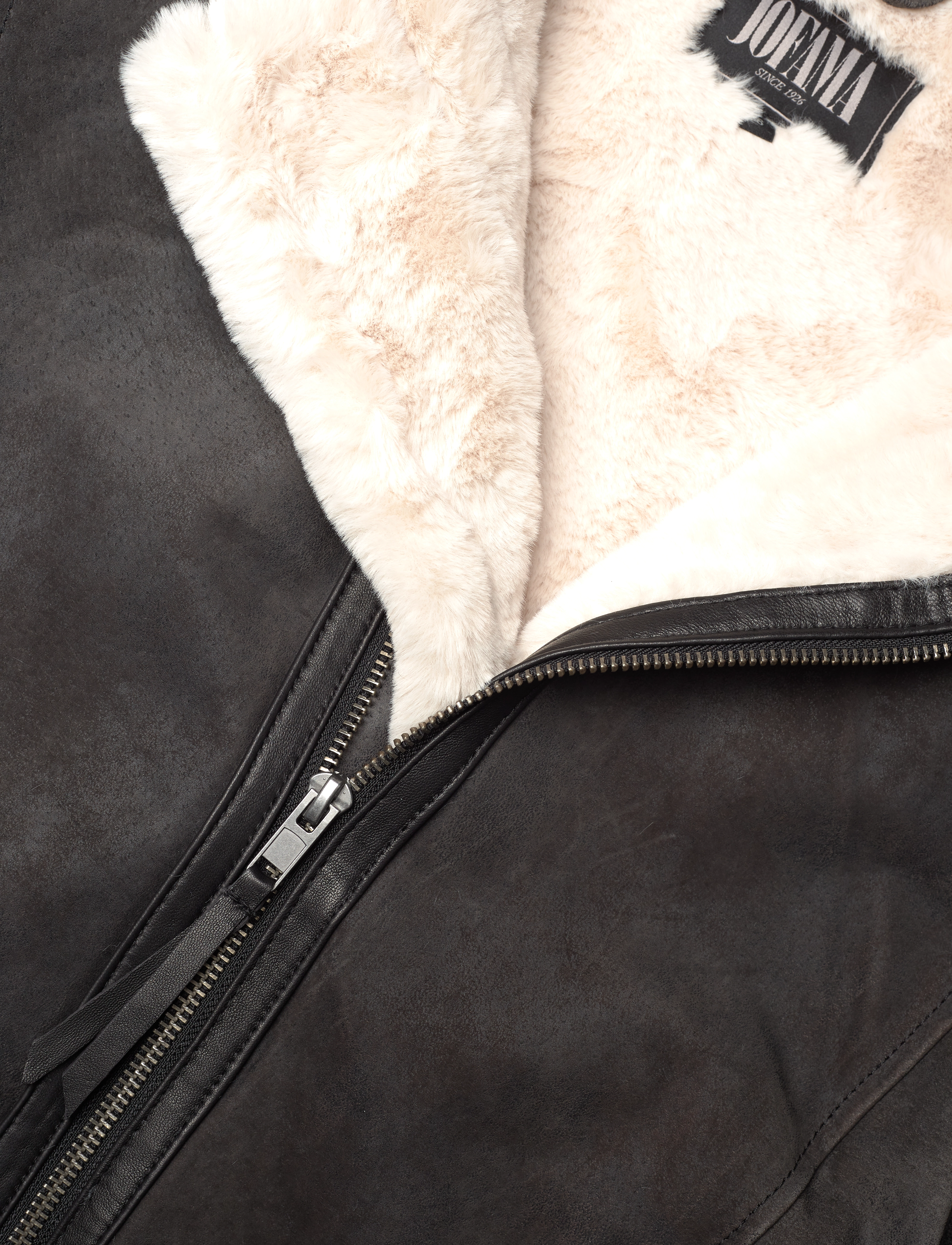 Jofama - Lydia Shearling Jacket - kurtki skórzane - graphite - 4