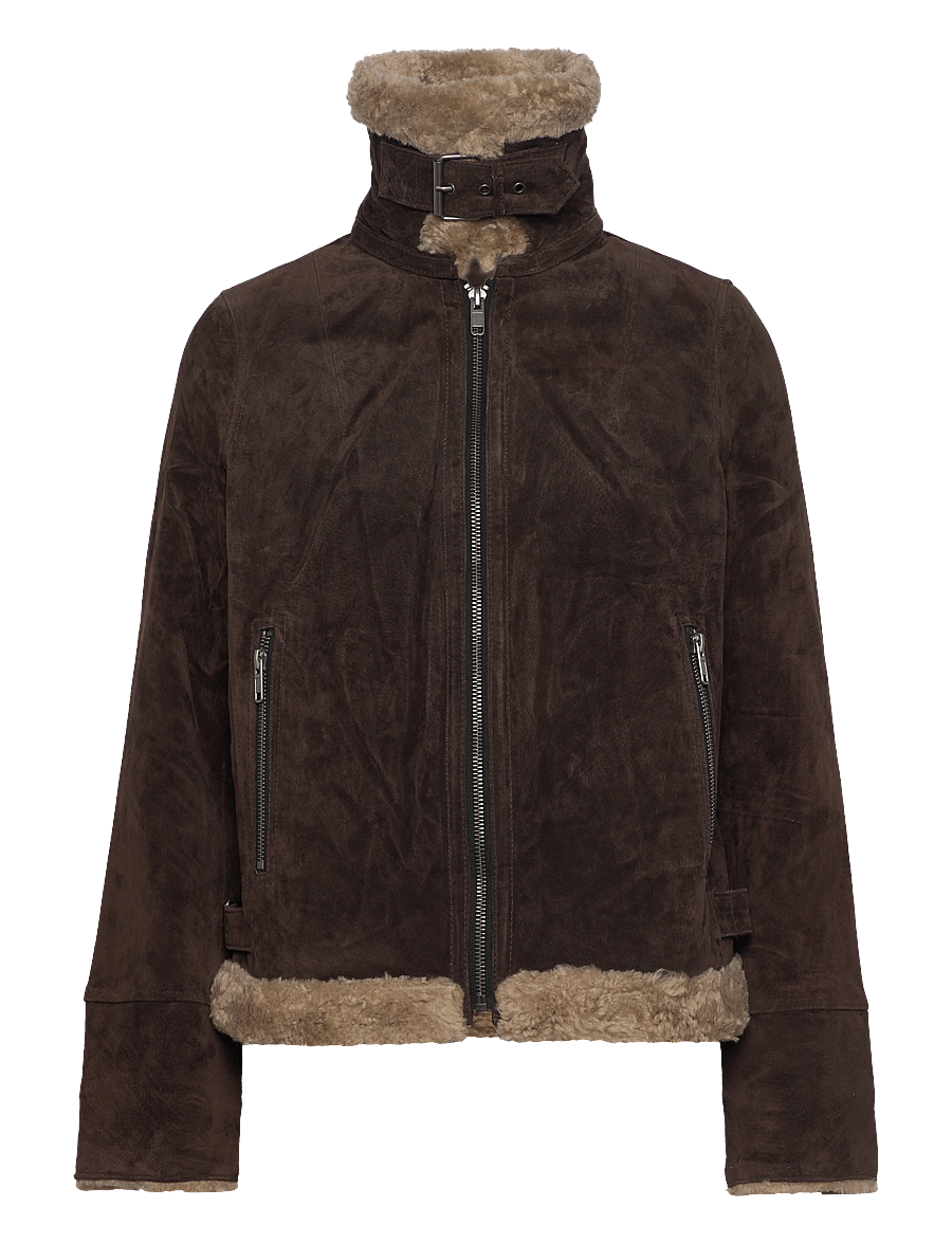 Jofama - Ciara Suede Shearling Jacket - fausse fourrure - coffee - 1