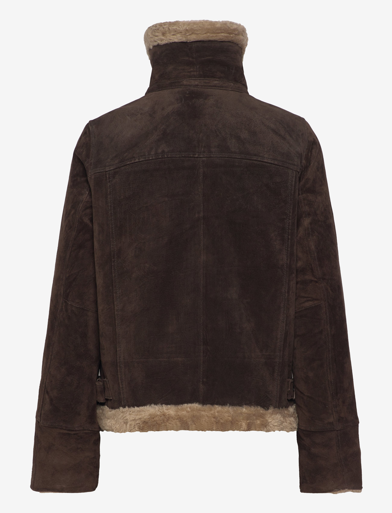 Jofama - Ciara Suede Shearling Jacket - kunstpelz - coffee - 1