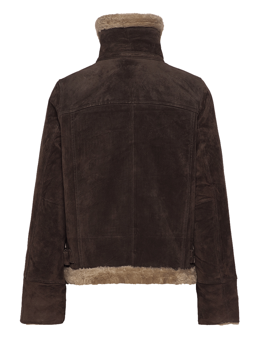 Jofama - Ciara Suede Shearling Jacket - fausse fourrure - coffee - 2