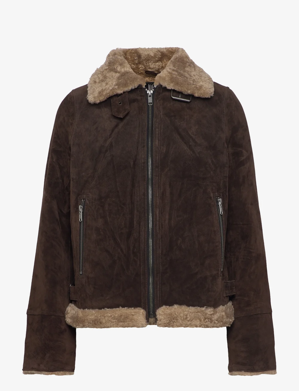 Jofama - Ciara Suede Shearling Jacket - kunstpelz - coffee - 3