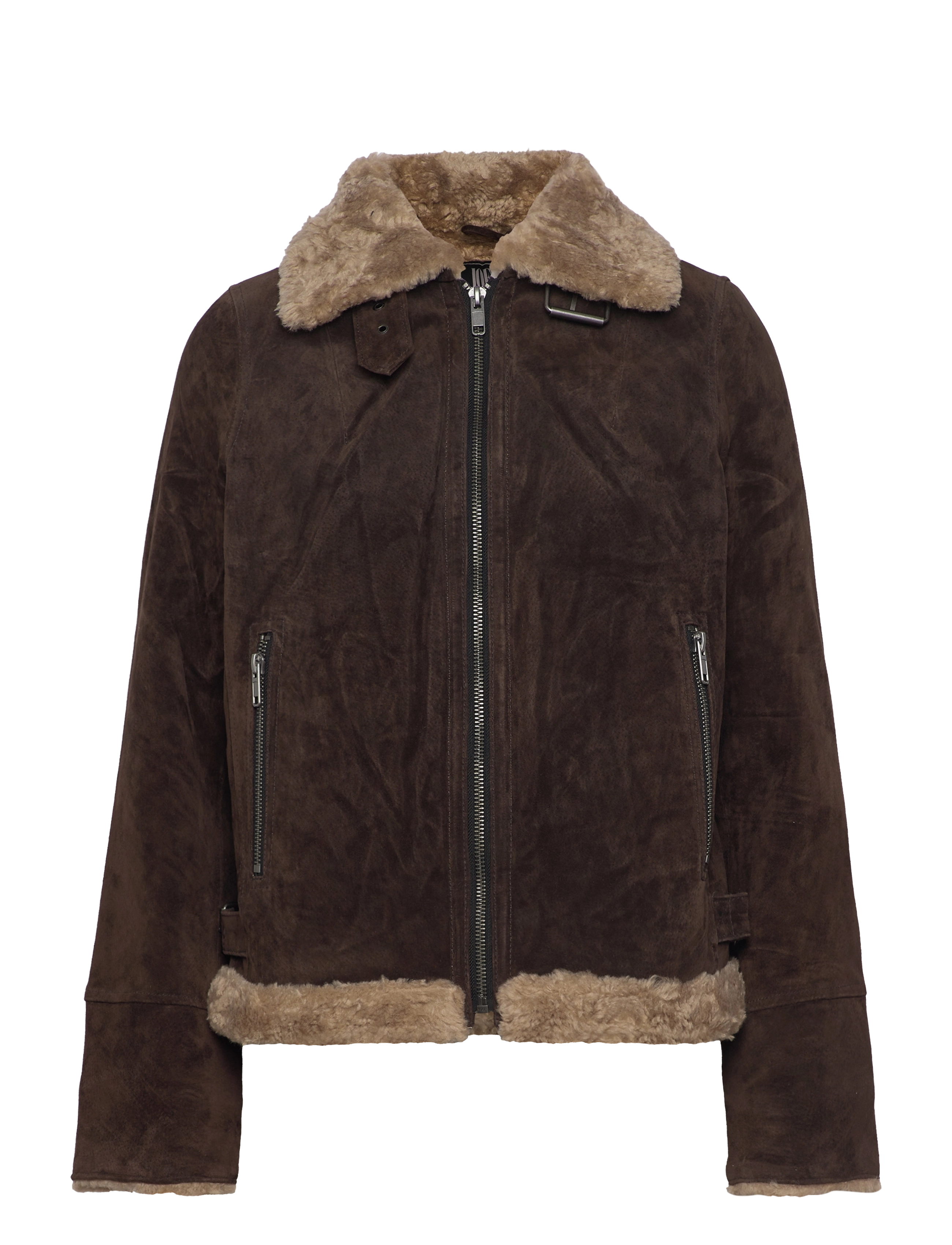 Jofama - Ciara Suede Shearling Jacket - faux fur - coffee - 3