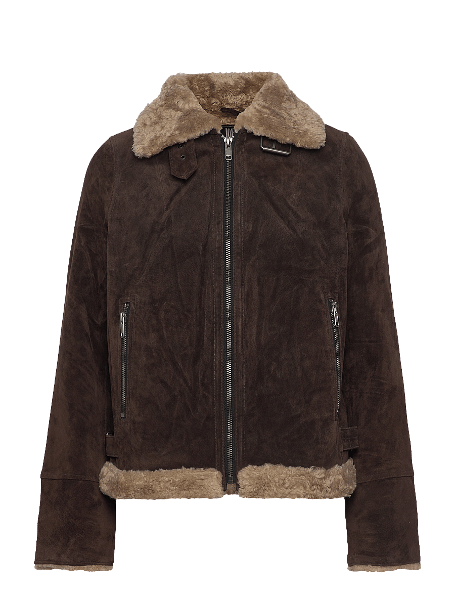 Jofama - Ciara Suede Shearling Jacket - fausse fourrure - coffee - 3