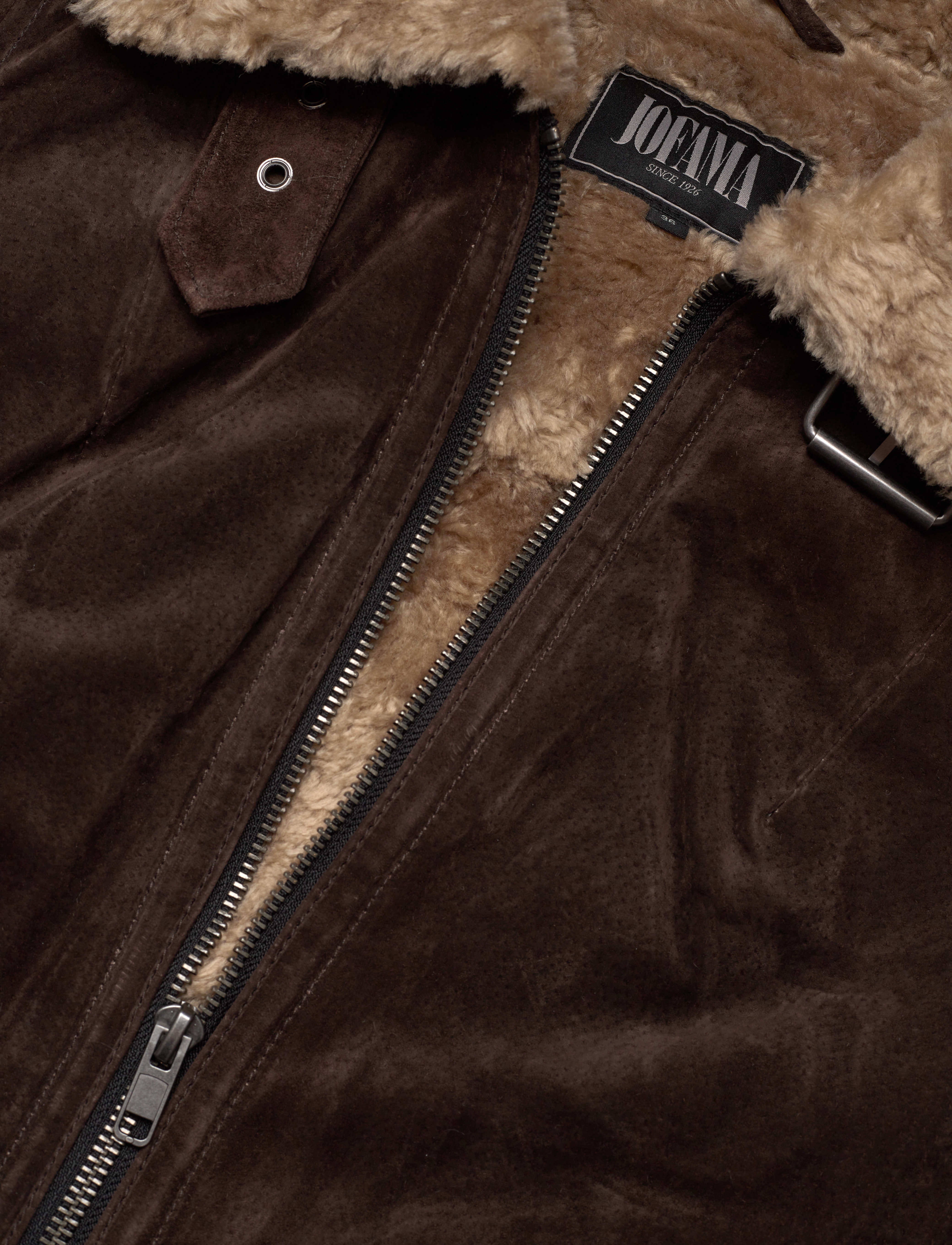 Jofama - Ciara Suede Shearling Jacket - ytterkläder - coffee - 4