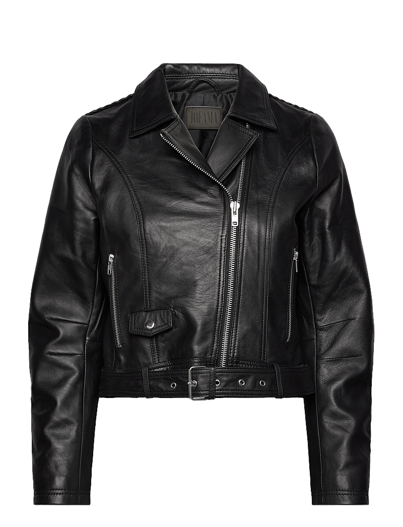 Jofama - Helen Leather Biker Jacket - lederjacken - black - 0