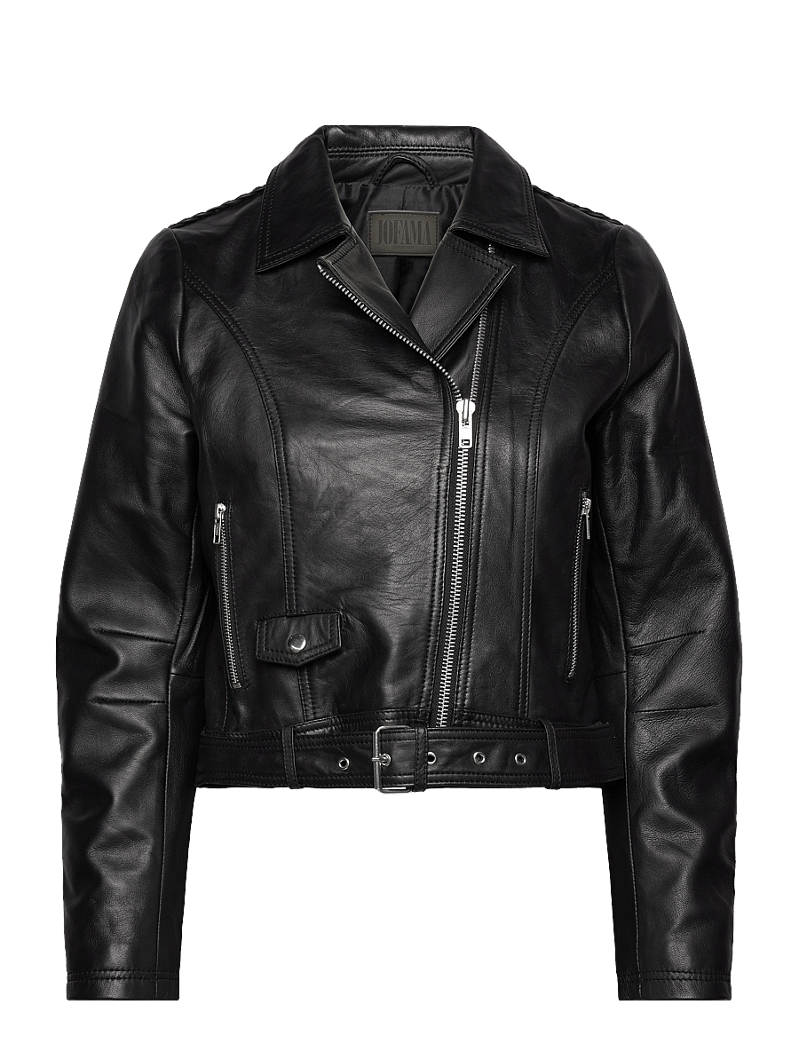 Jofama - Helen Leather Biker Jacket - pavasara jakas - black - 0