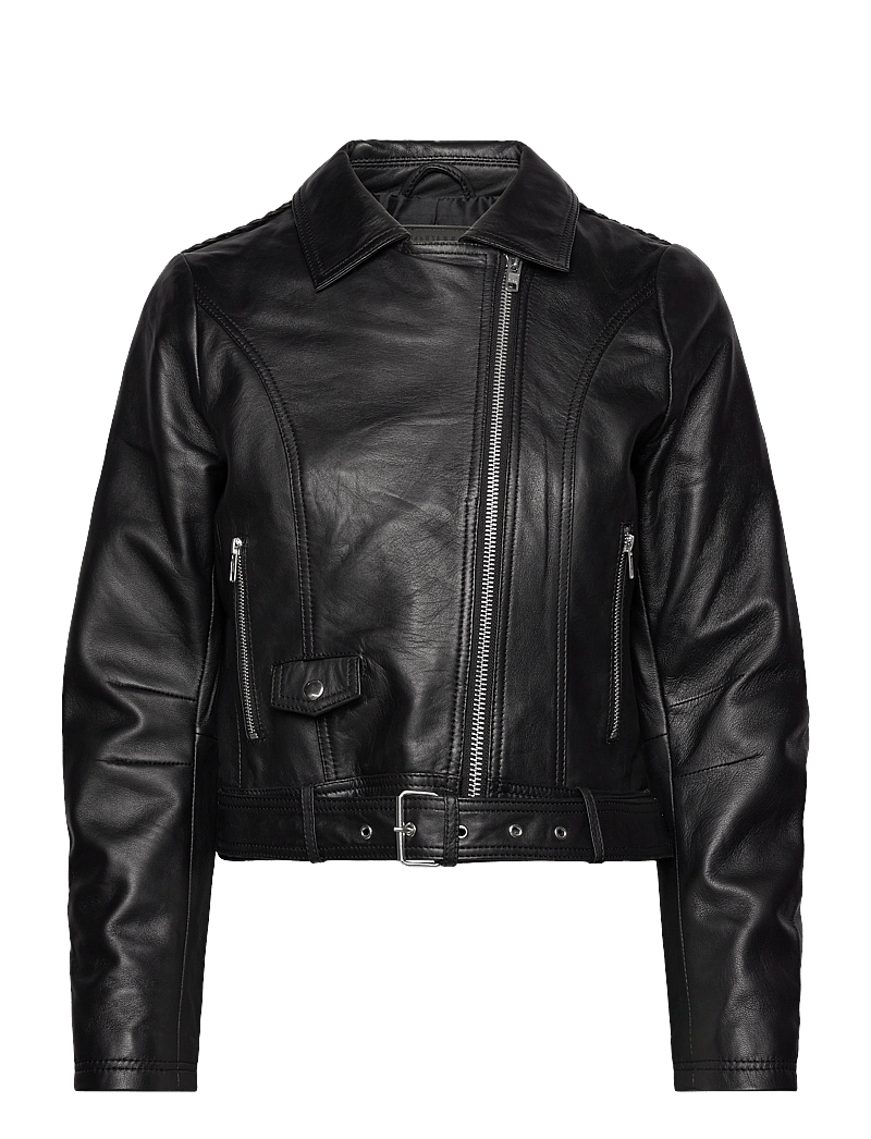 Jofama - Helen Leather Biker Jacket - lederjacken - black - 2