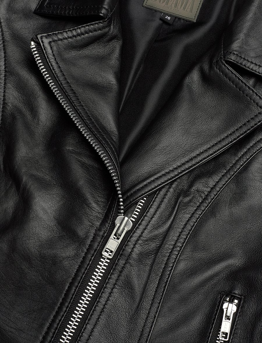 Jofama - Helen Leather Biker Jacket - pavasara jakas - black - 3