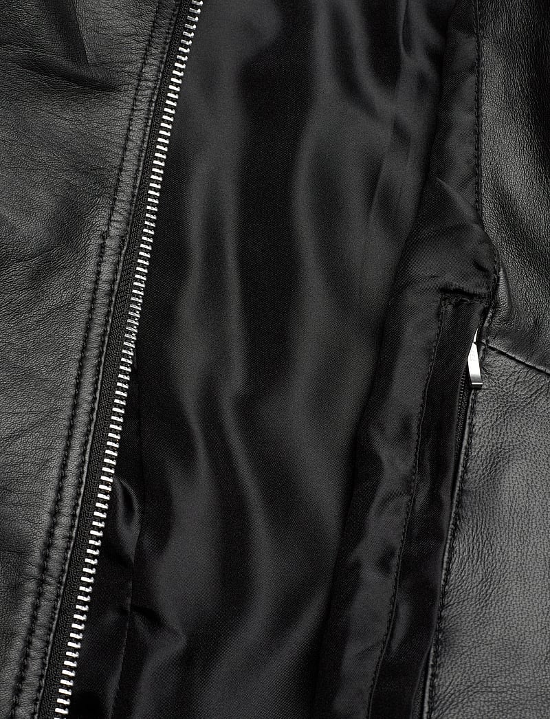 Jofama - Helen Leather Biker Jacket - lederjacken - black - 5