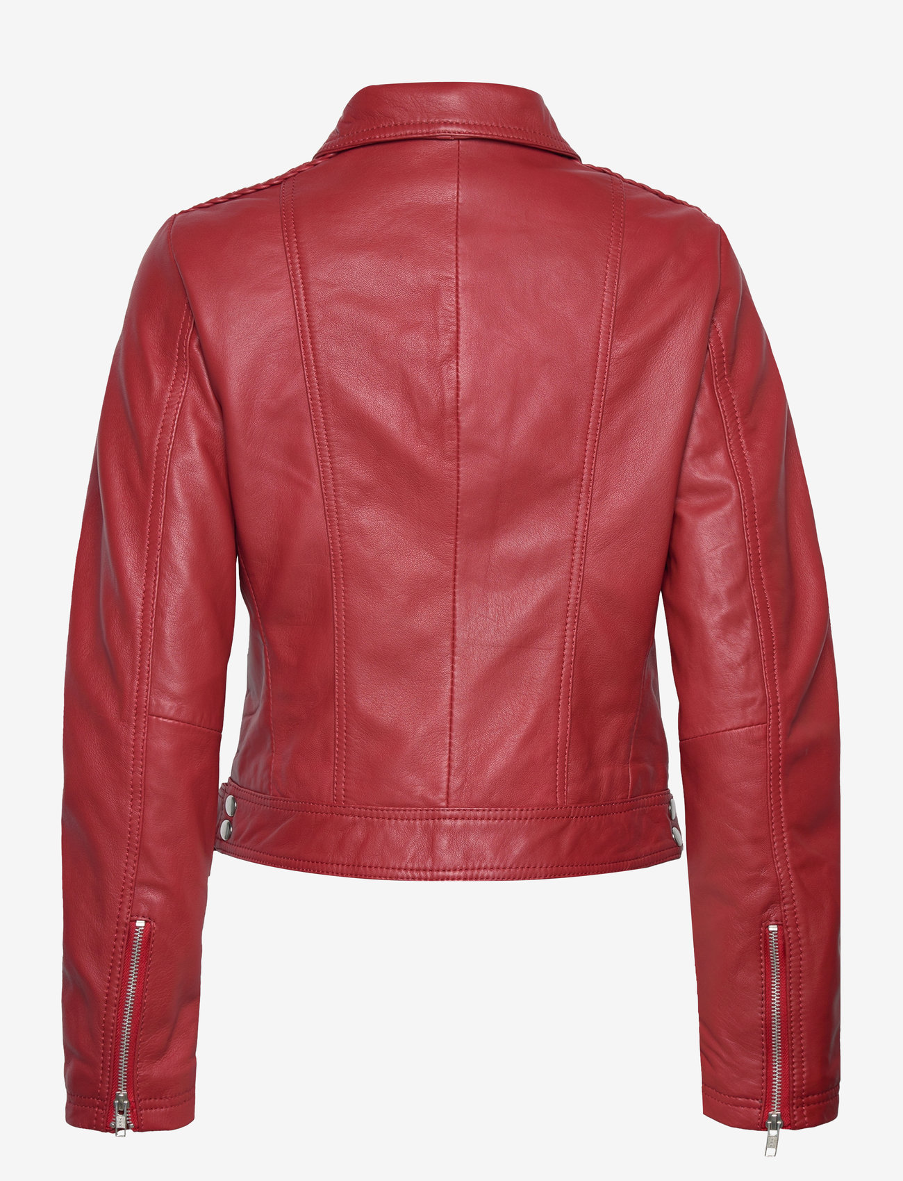 Jofama - Helen Leather Biker Jacket - frühlingsjacken - red - 1