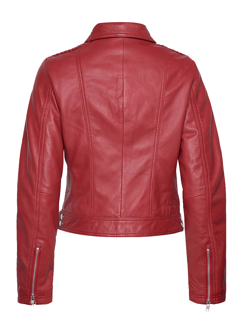 Jofama - Helen Leather Biker Jacket - frühlingsjacken - red - 1
