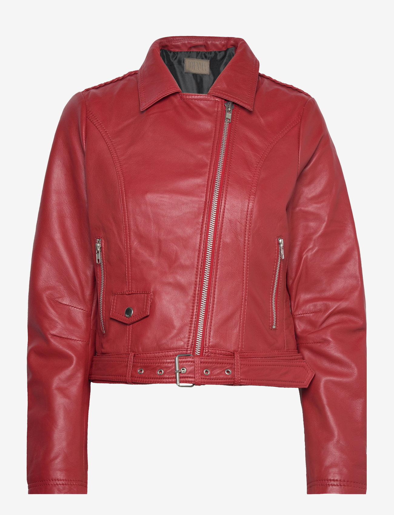 Jofama - Helen Leather Biker Jacket - frühlingsjacken - red - 2
