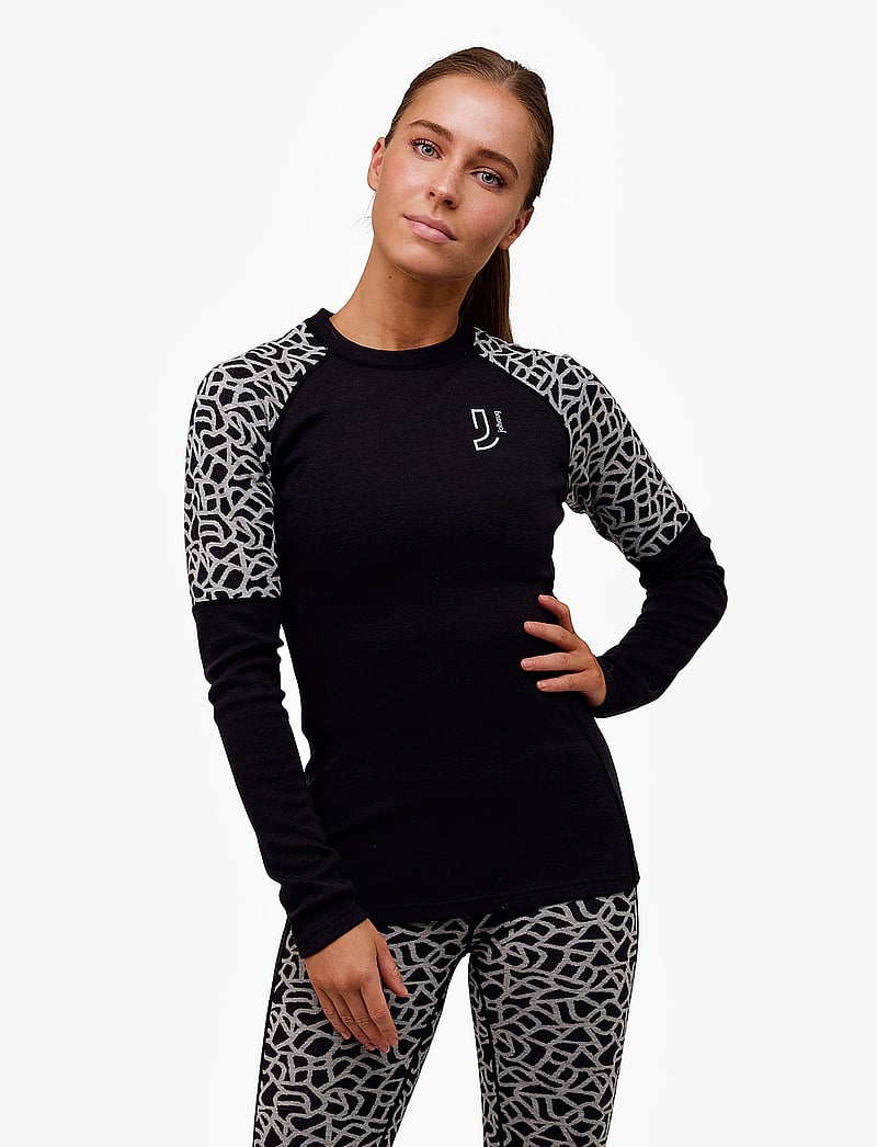Johaug - WIN Wool Long Sleeve - base layer tops - black - 0