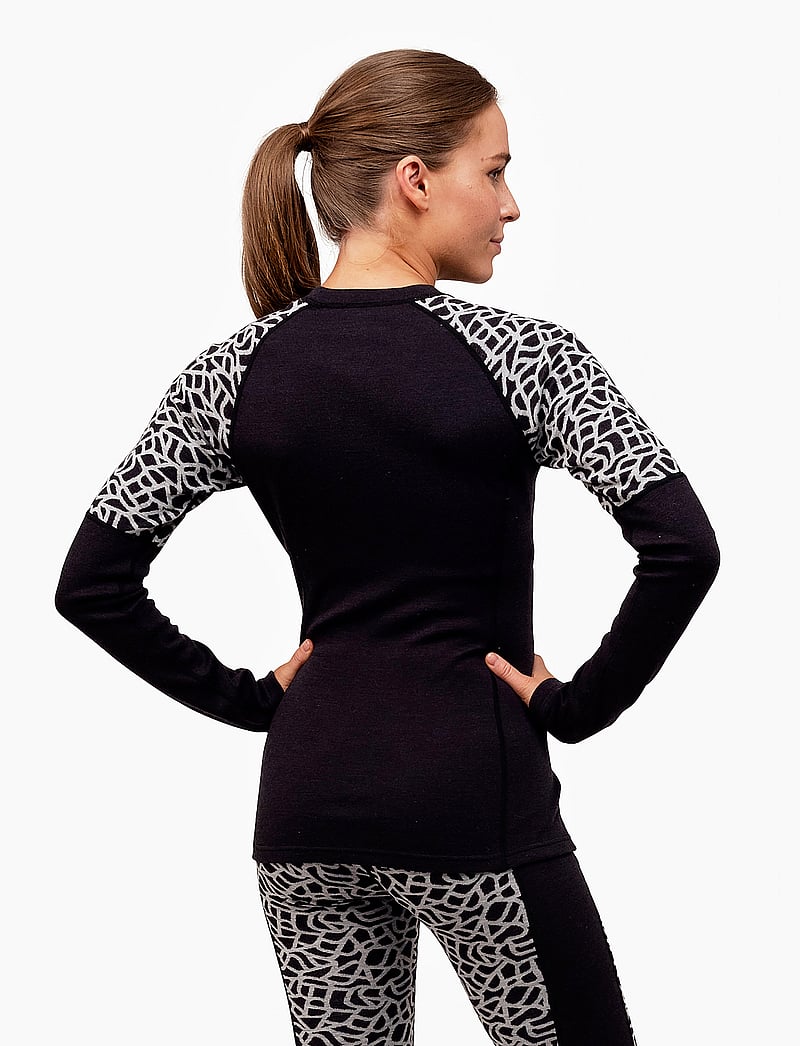 Johaug - WIN Wool Long Sleeve - base layer tops - black - 3