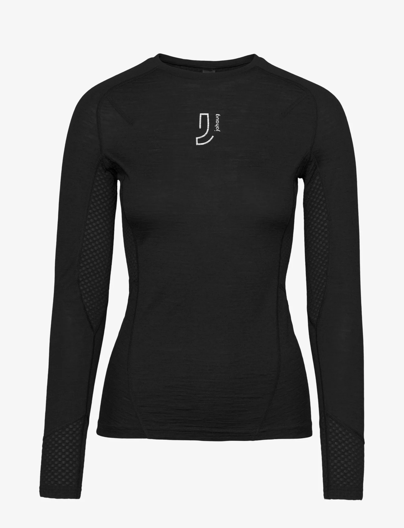 Johaug - Lithe Tech-Wool Long Sleeve - longsleeved tops - black - 0