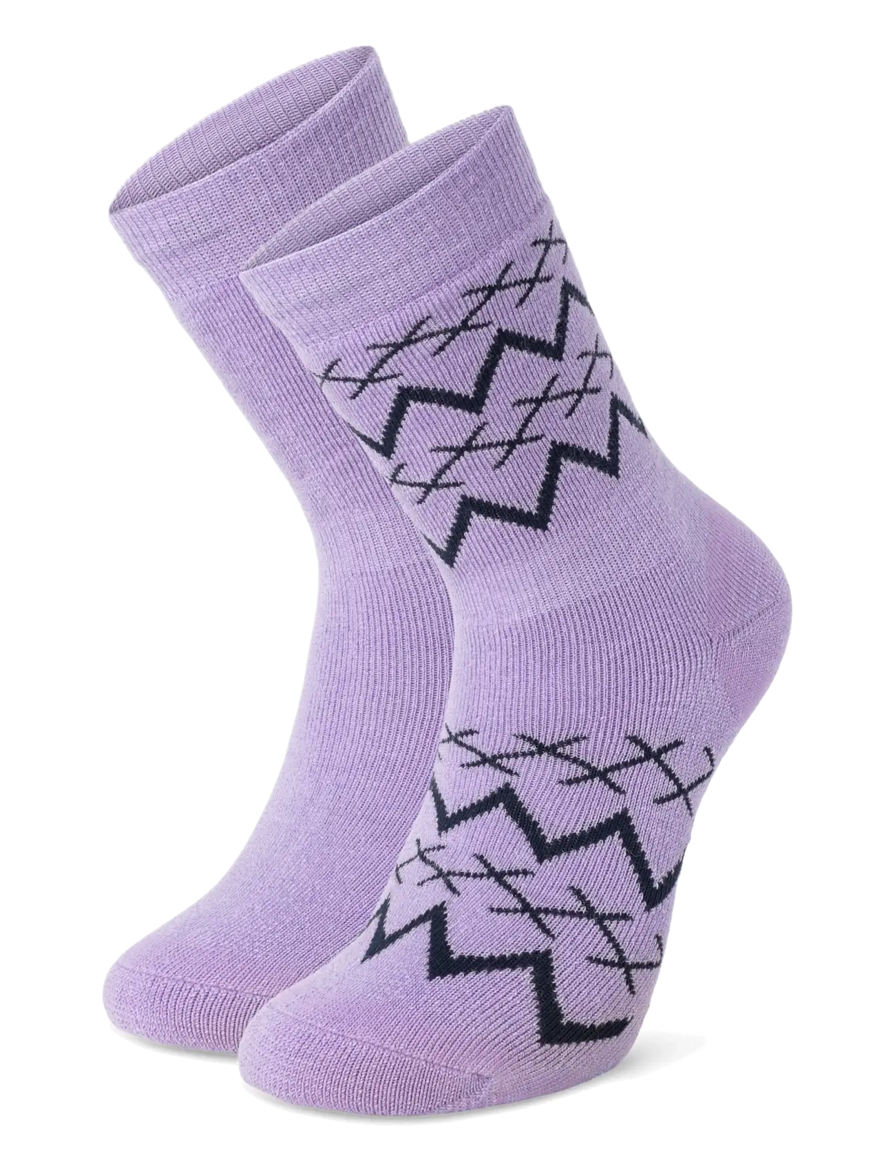 Johaug 2-Pk Wool Socks, Damen, 2er-Pack Woll Crew Socken, Lila, Gr.39-41