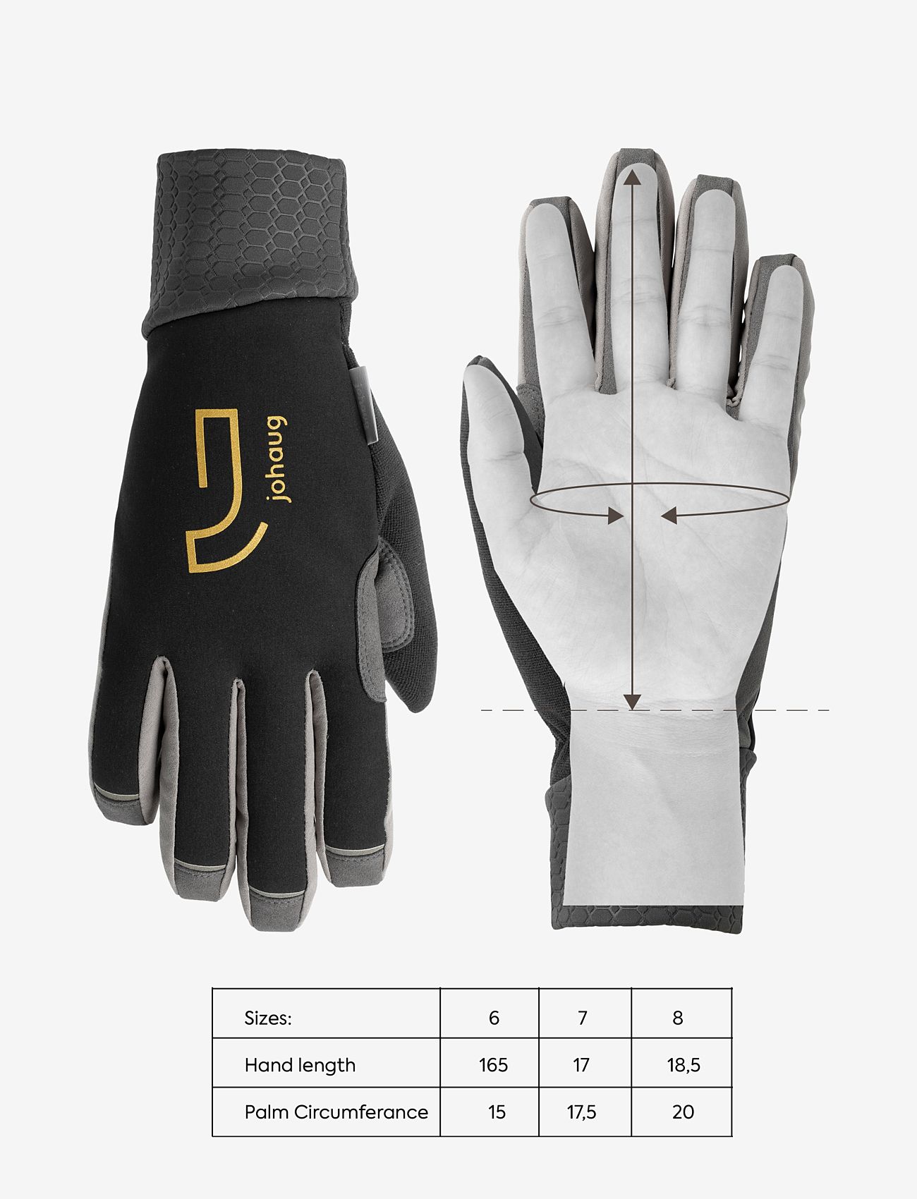 Johaug - Touring Gloves 2.0 - finger gloves - tblck - 2