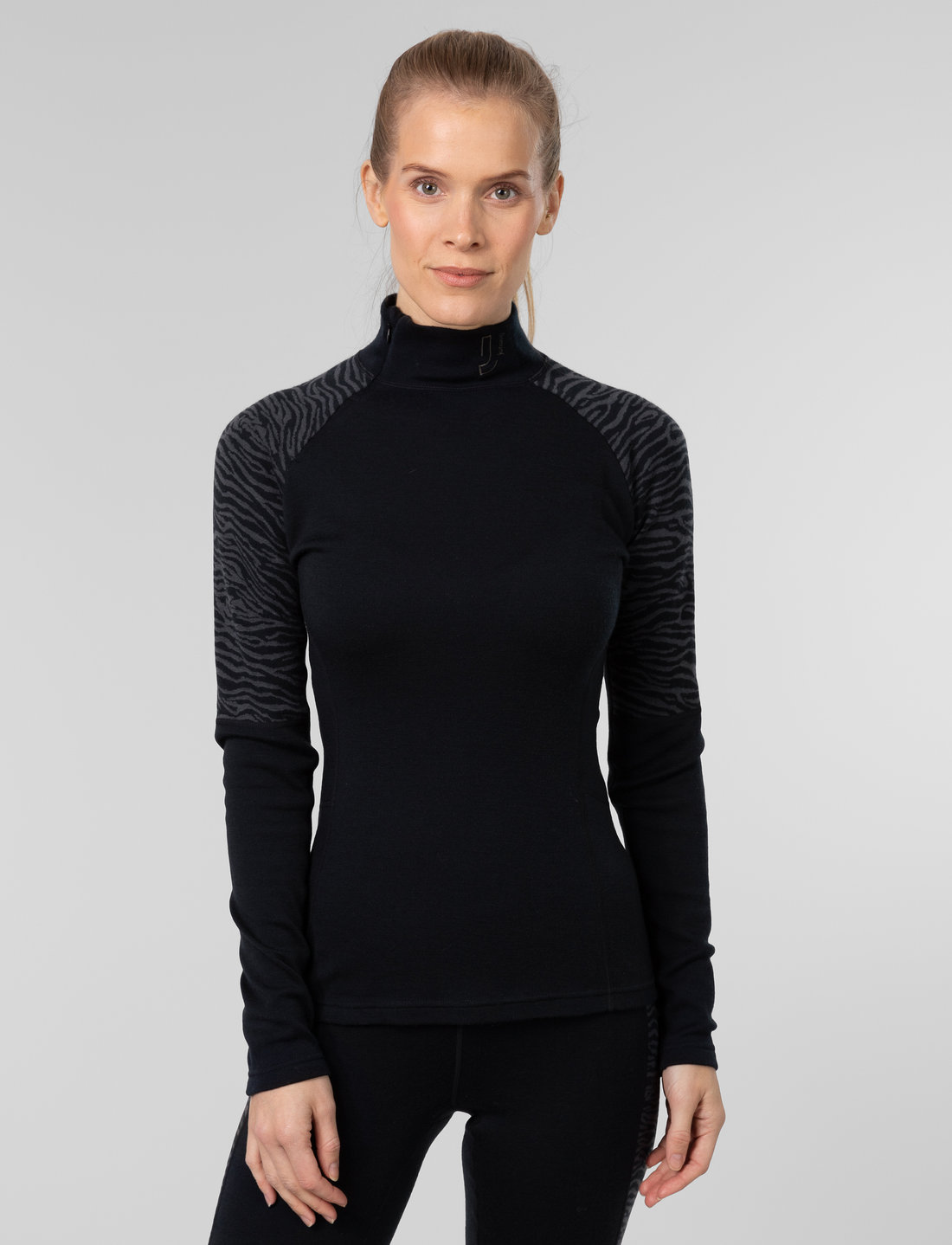 Johaug - Elevate Wool Half Zip - underställströjor - tblck - 0