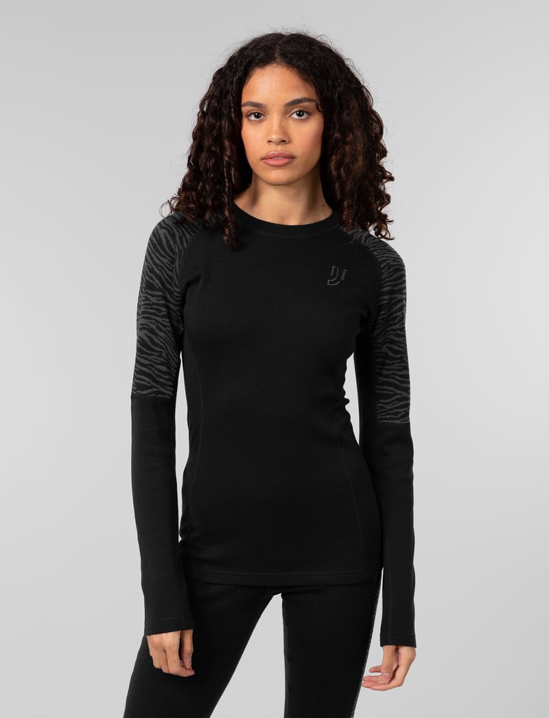 Johaug - Elevate Wool Long Sleeve - funktionsunterwäsche - oberteile - tblck - 0