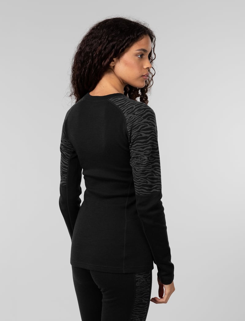 Johaug - Elevate Wool Long Sleeve - funktionsunterwäsche - oberteile - tblck - 3