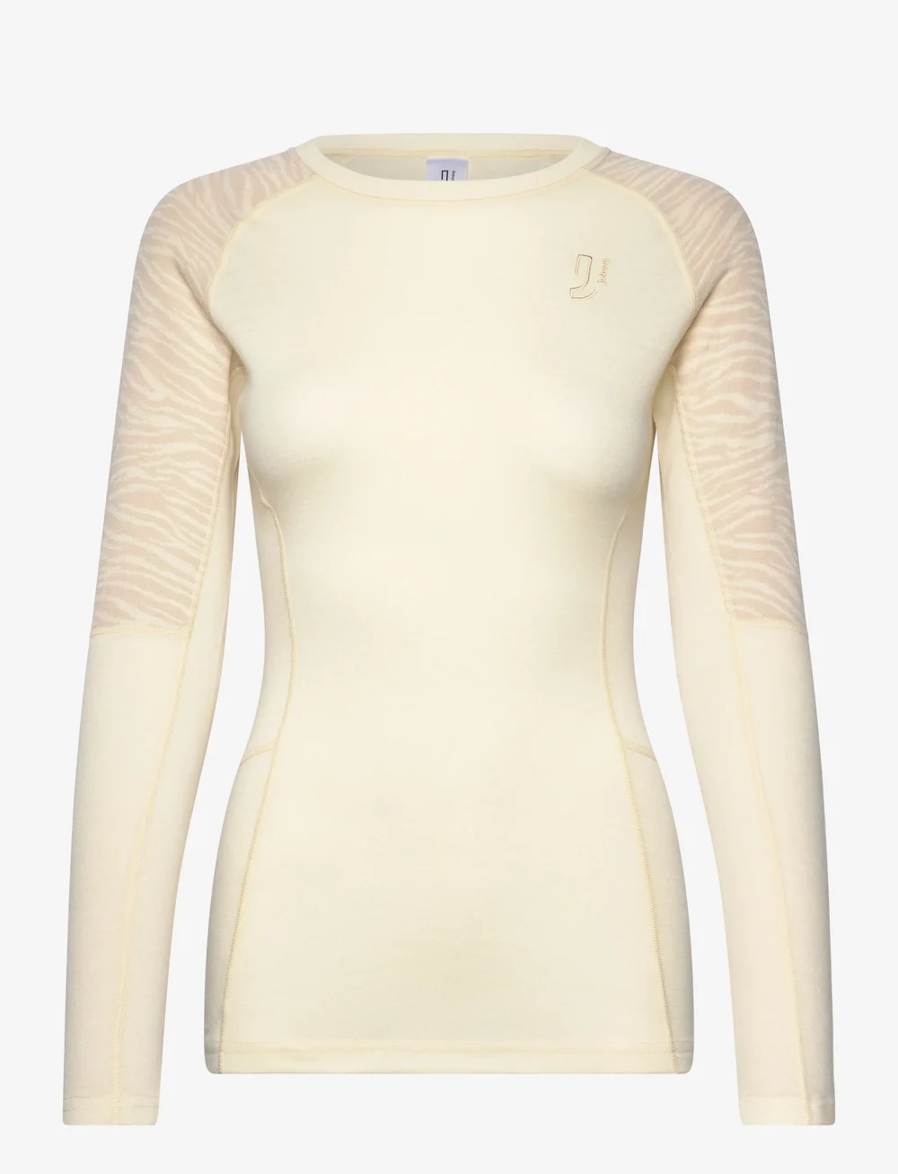 Johaug - Elevate Wool Long Sleeve - funktionsunterwäsche - oberteile - tofu - 0