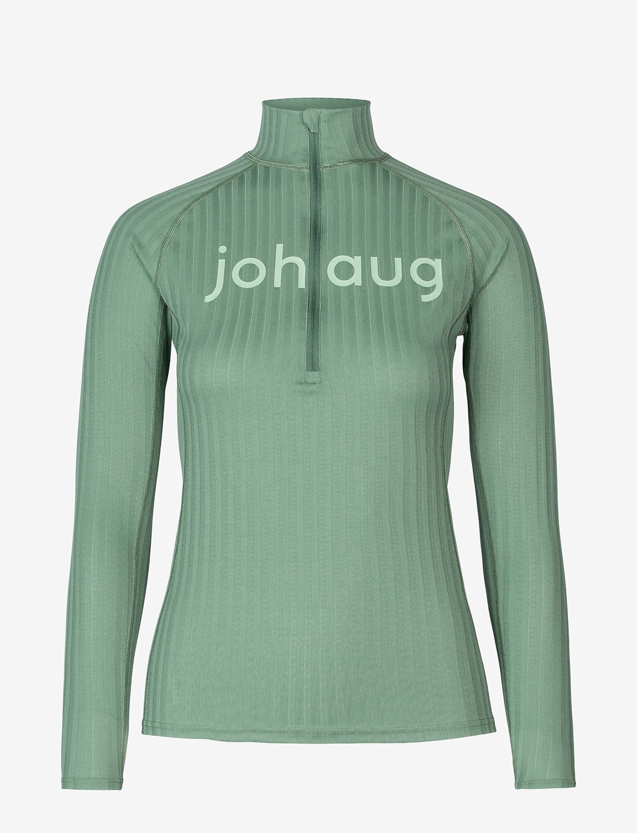 Johaug - Rib Tech Half Zip - funktionsunterwäsche - oberteile - green - 0