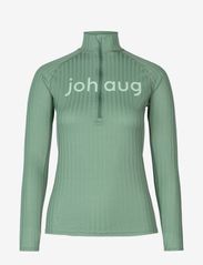 Johaug - Rib Tech Half Zip - underställströjor - green - 0