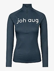 Johaug - Rib Tech Half Zip - thermo ondershirts - matte navy - 0