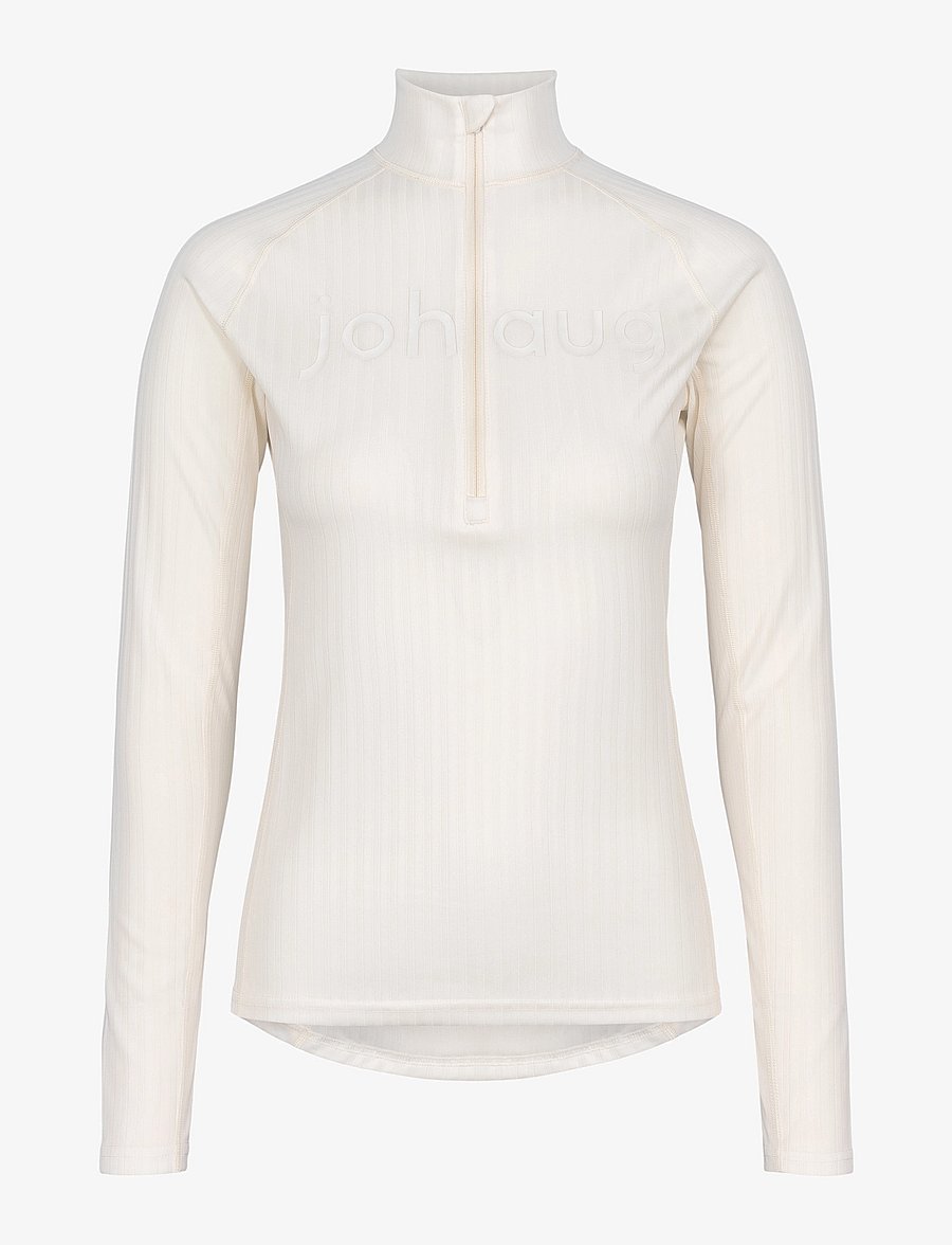 Johaug - Rib Tech Half Zip - aluskihina kantavad rõivad - tofu - 0
