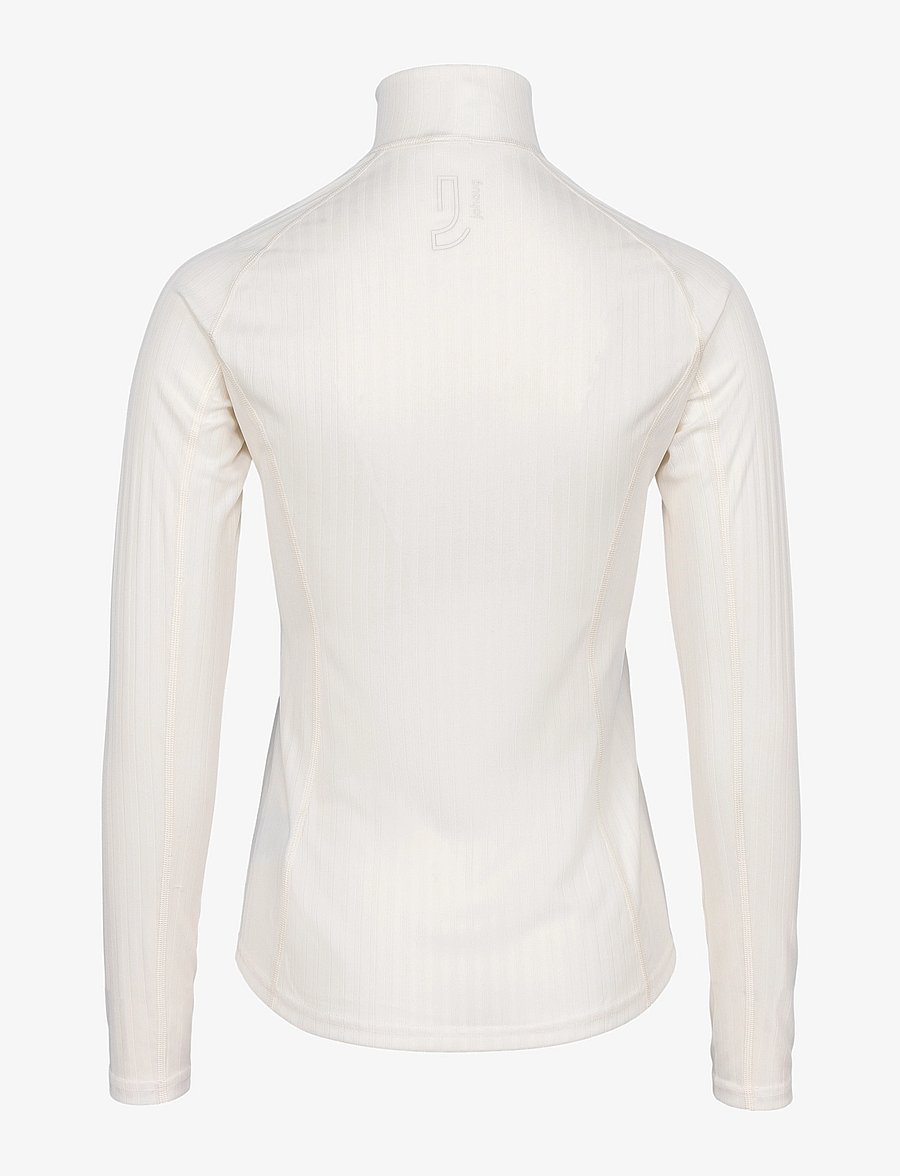 Johaug - Rib Tech Half Zip - aluskihina kantavad rõivad - tofu - 1