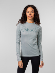 Johaug - Rib Tech Long Sleeve - underställströjor - grey - 2