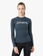 Johaug - Rib Tech Long Sleeve - super- & ullundertøy overdeler - matte navy - 2