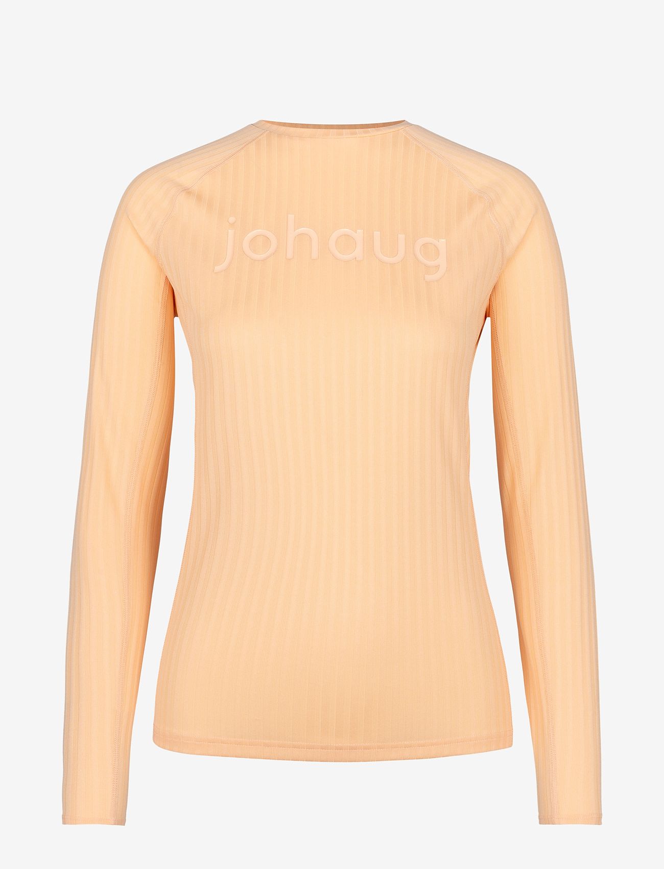 Johaug - Rib Tech Long Sleeve - super- & ullundertøy overdeler - orange - 0