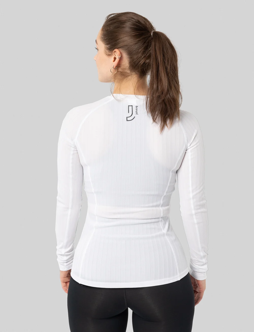 Johaug - Rib Tech Long Sleeve - base layer tops - white - 3