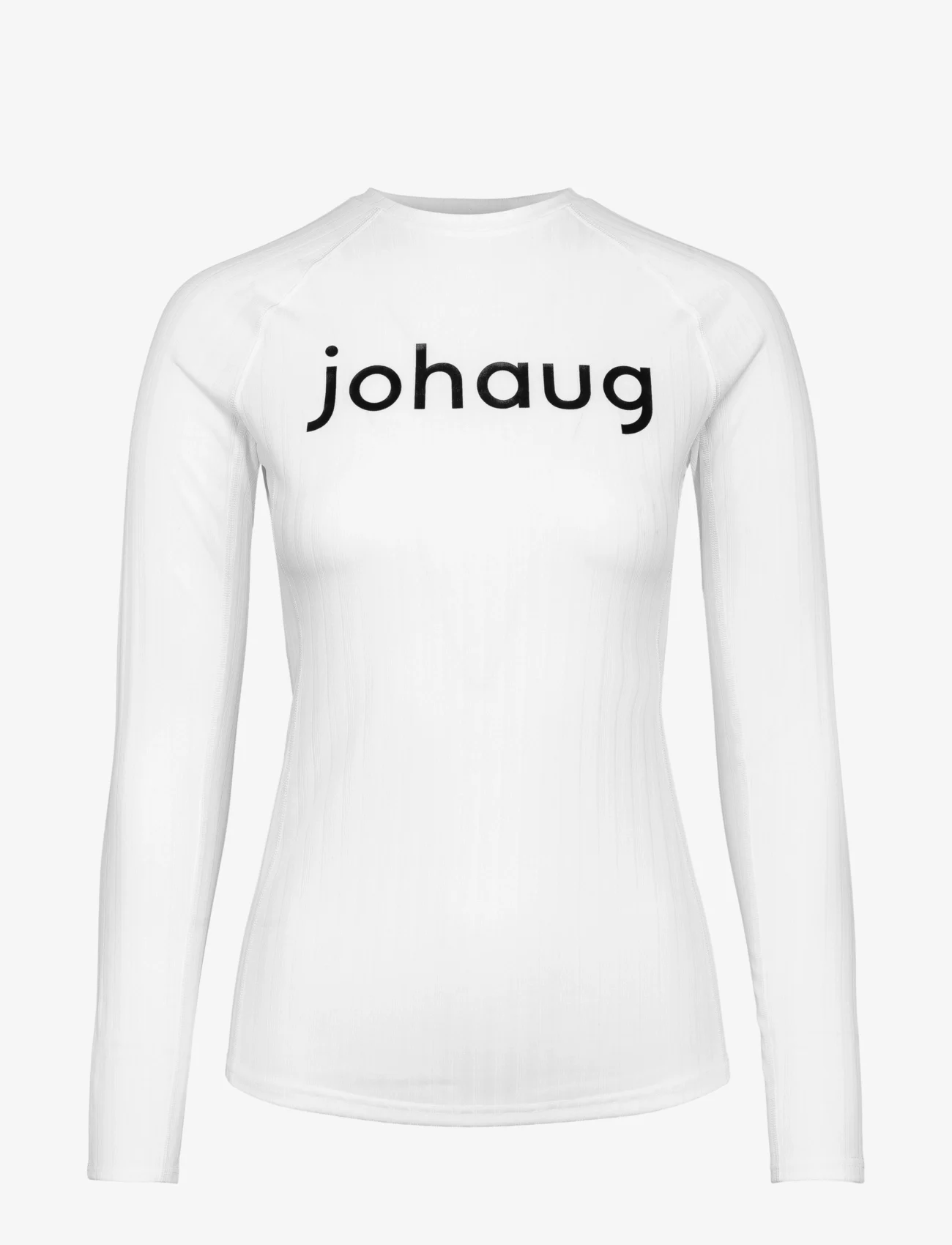 Johaug - Rib Tech Long Sleeve - funktionsunterwäsche - oberteile - white - 0