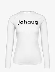 Johaug - Rib Tech Long Sleeve - super- & ullundertøy overdeler - white - 0