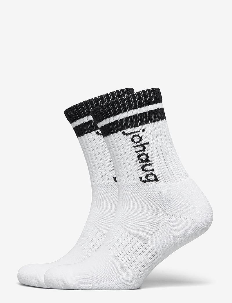 Johaug - Retro Sports Socks 2pk - underkläder och strumpor - whit - 0