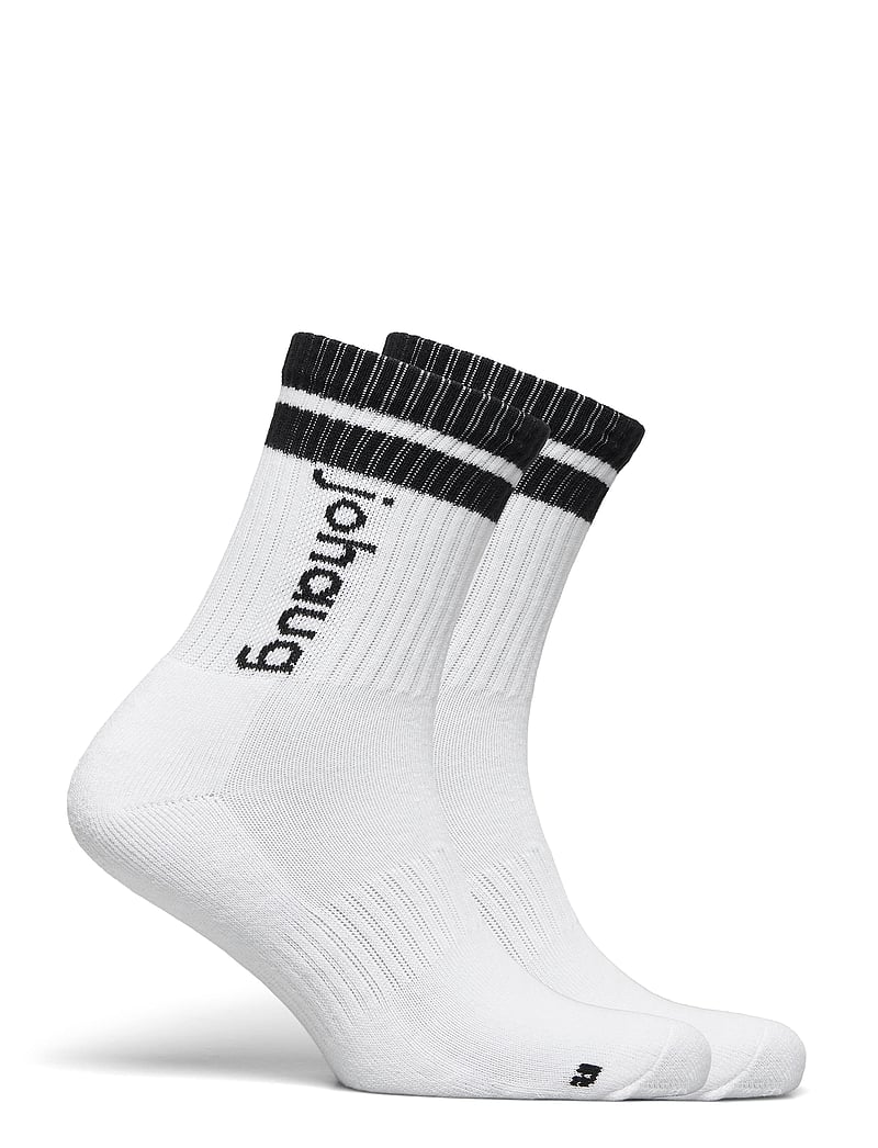 Johaug - Retro Sports Socks 2pk - underkläder och strumpor - whit - 1