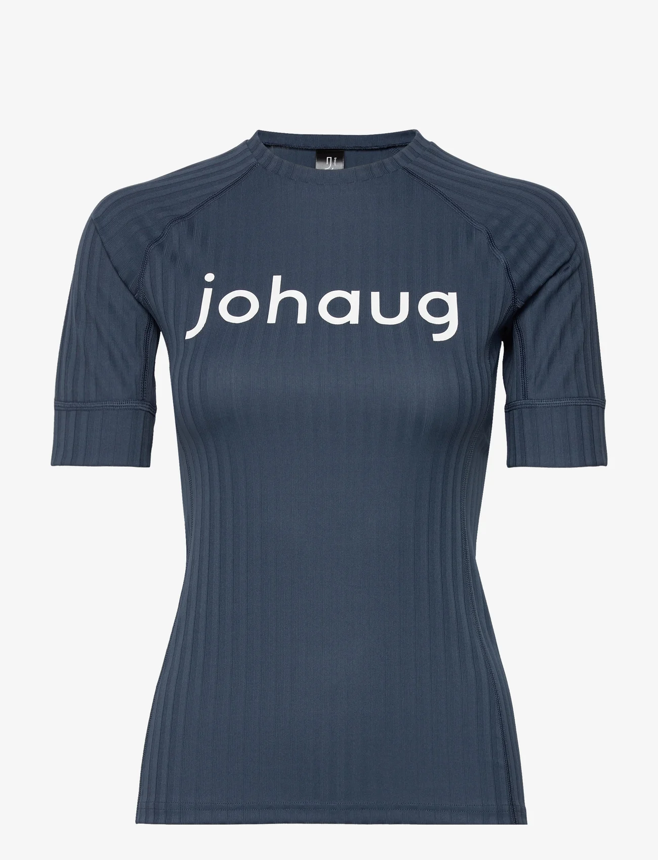 Johaug - Rib Tech Tee - t-shirts - matte navy - 0