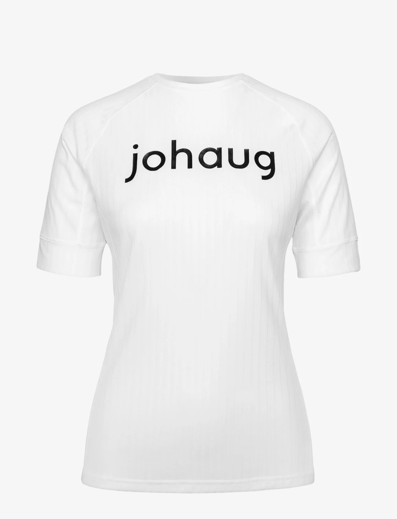 Johaug - Rib Tech Tee - sportinės palaidinukės - white - 0