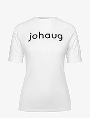 Johaug - Rib Tech Tee - sportinės palaidinukės - white - 0
