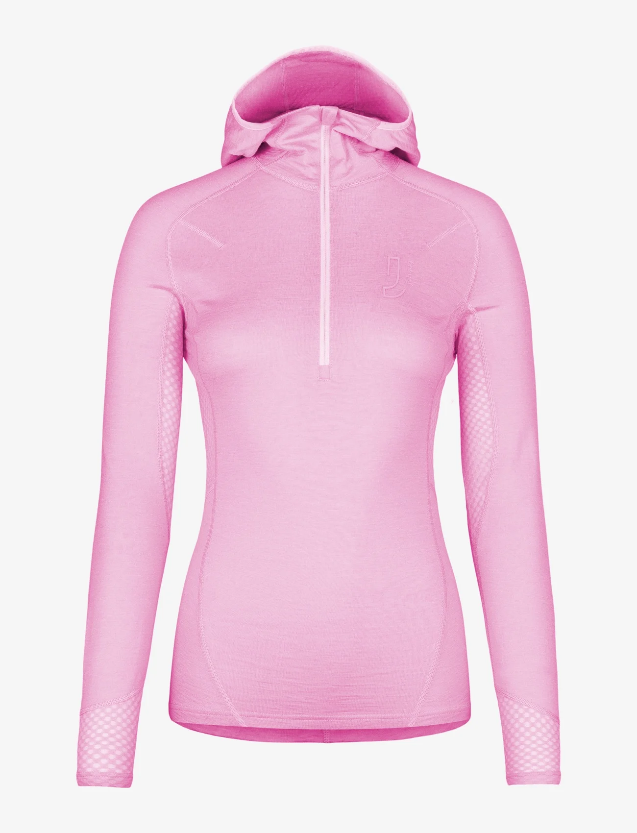 Johaug - Lithe Tech-Wool Hood - aluskihina kantavad alussärgid - pink - 0