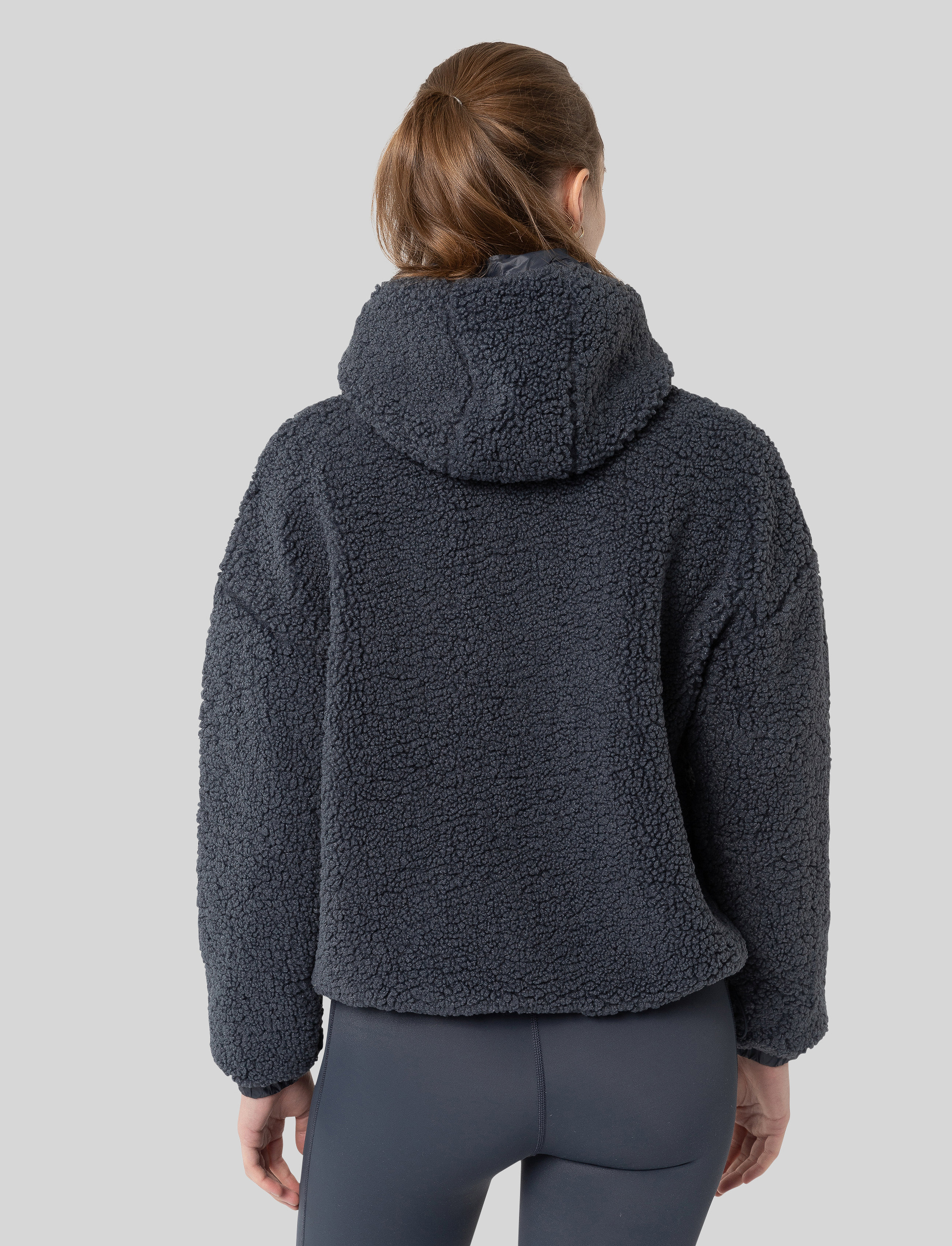 Johaug - Sway Pile Hoodie - midlayer-jakker - dark blue - 3