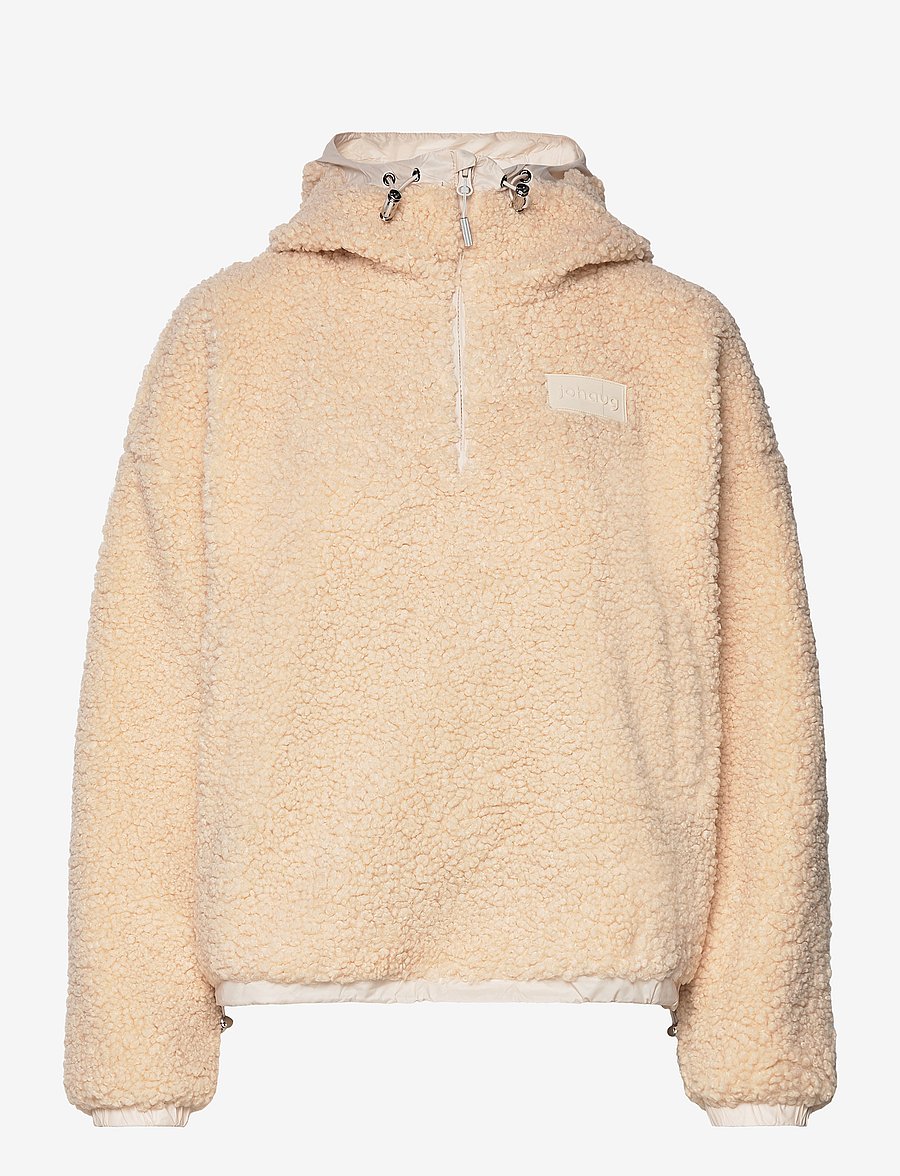 Johaug - Sway Pile Hoodie - oberteile - light beige - 0