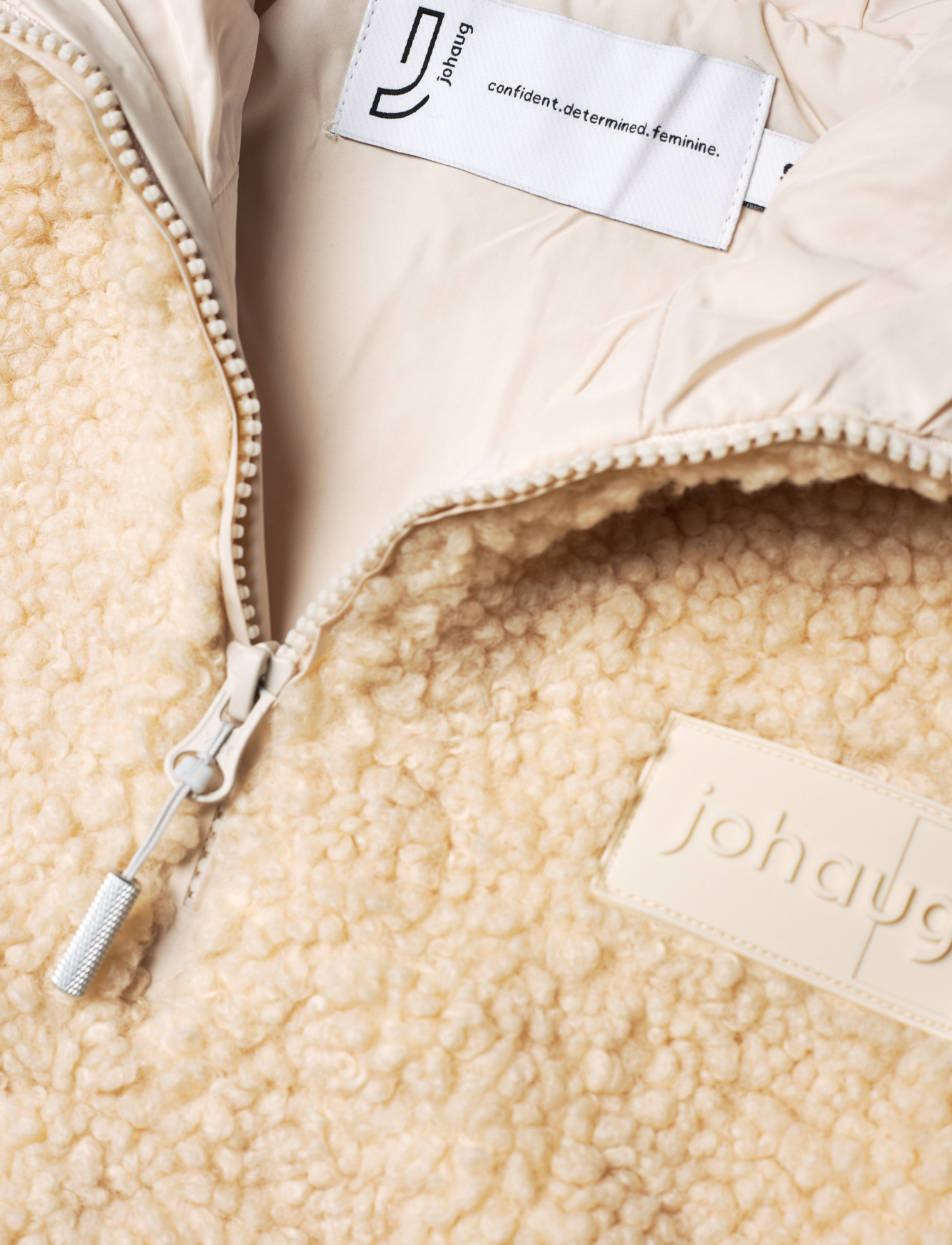 Johaug - Sway Pile Hoodie - oberteile - light beige - 2