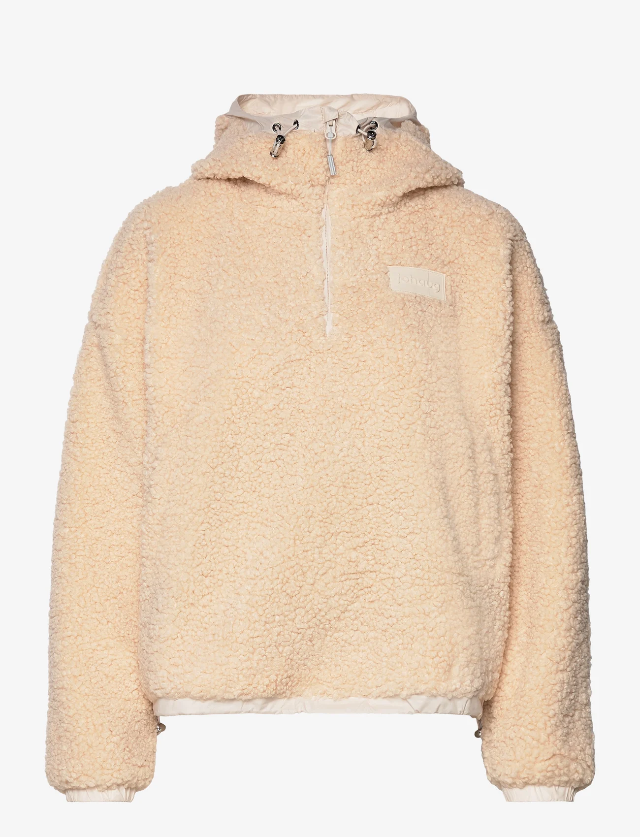 Johaug - Sway Pile Hoodie - mid layer jackets - light beige - 0