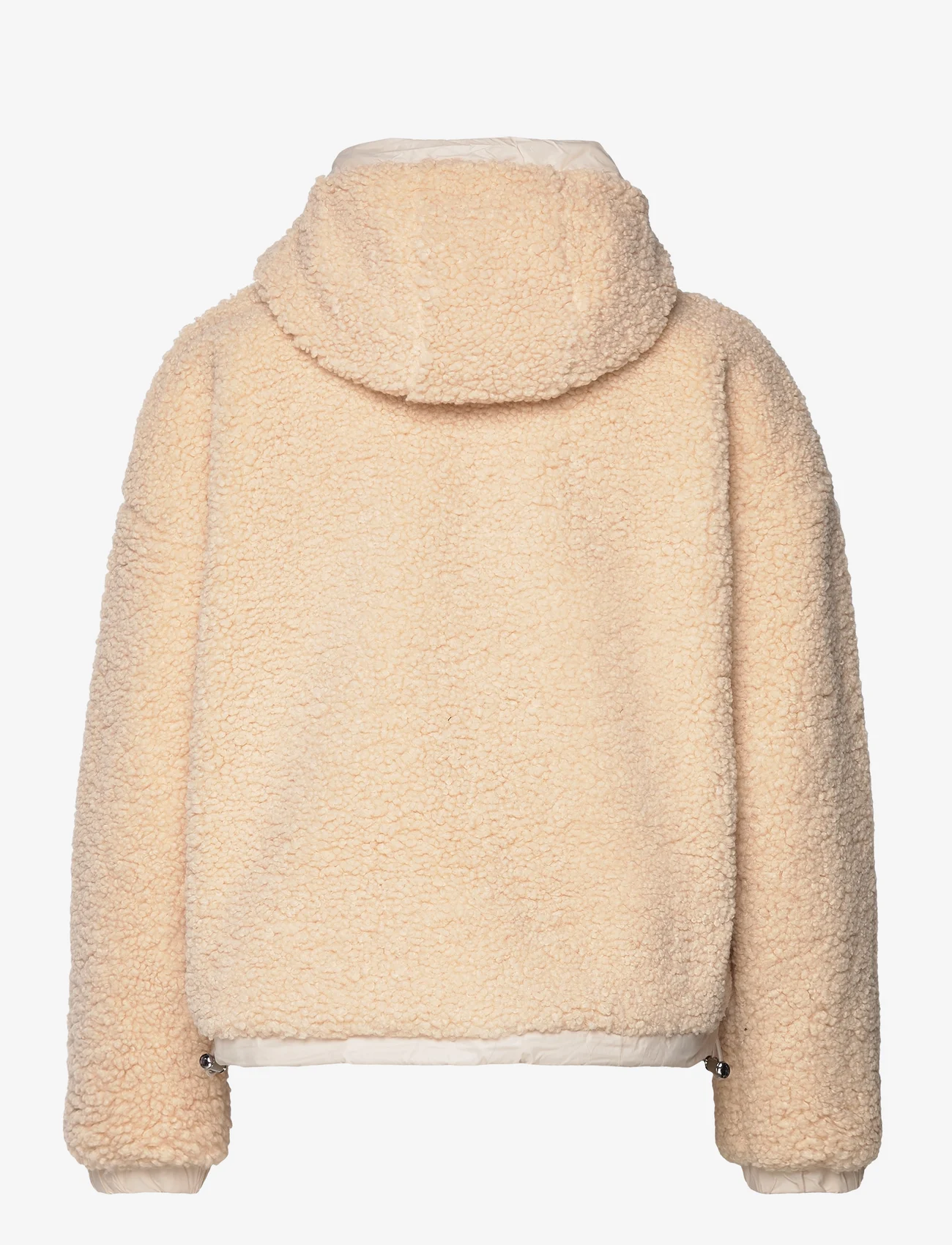 Johaug - Sway Pile Hoodie - mid layer jackets - light beige - 1